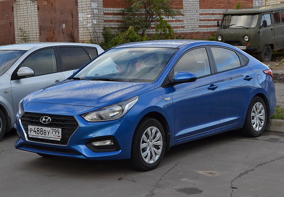 Фото модели Hyundai Solaris; цвет и комплектация могут отличаться, это не автомобиль компании